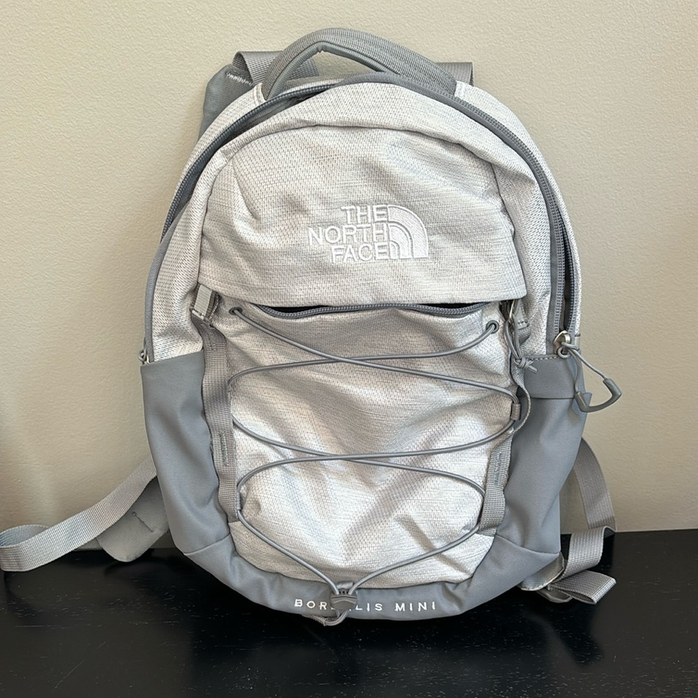 The North Face Borealis Mini Backpack- grey, white.